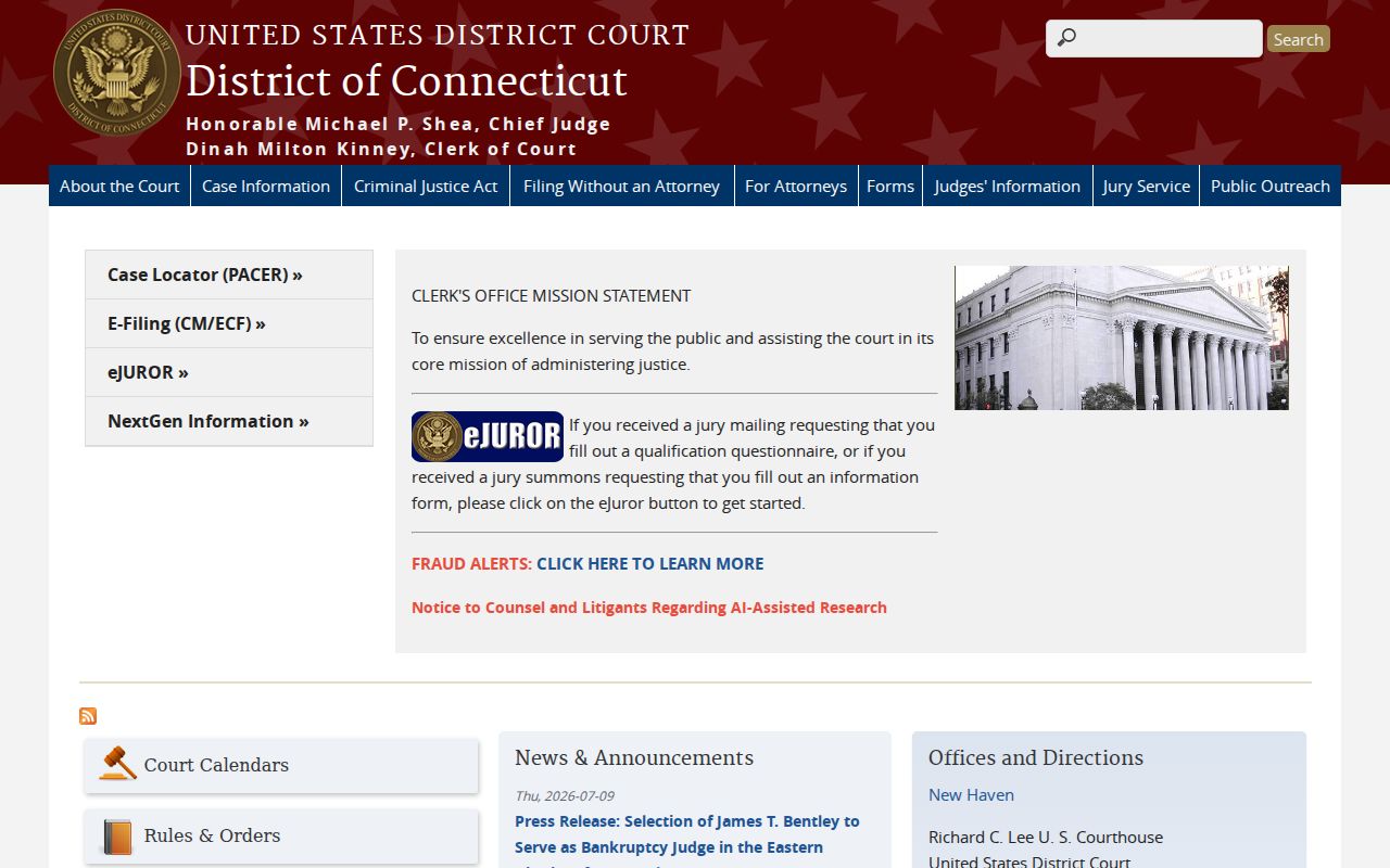 Fairfield County federal criminal cases District of Connecticut