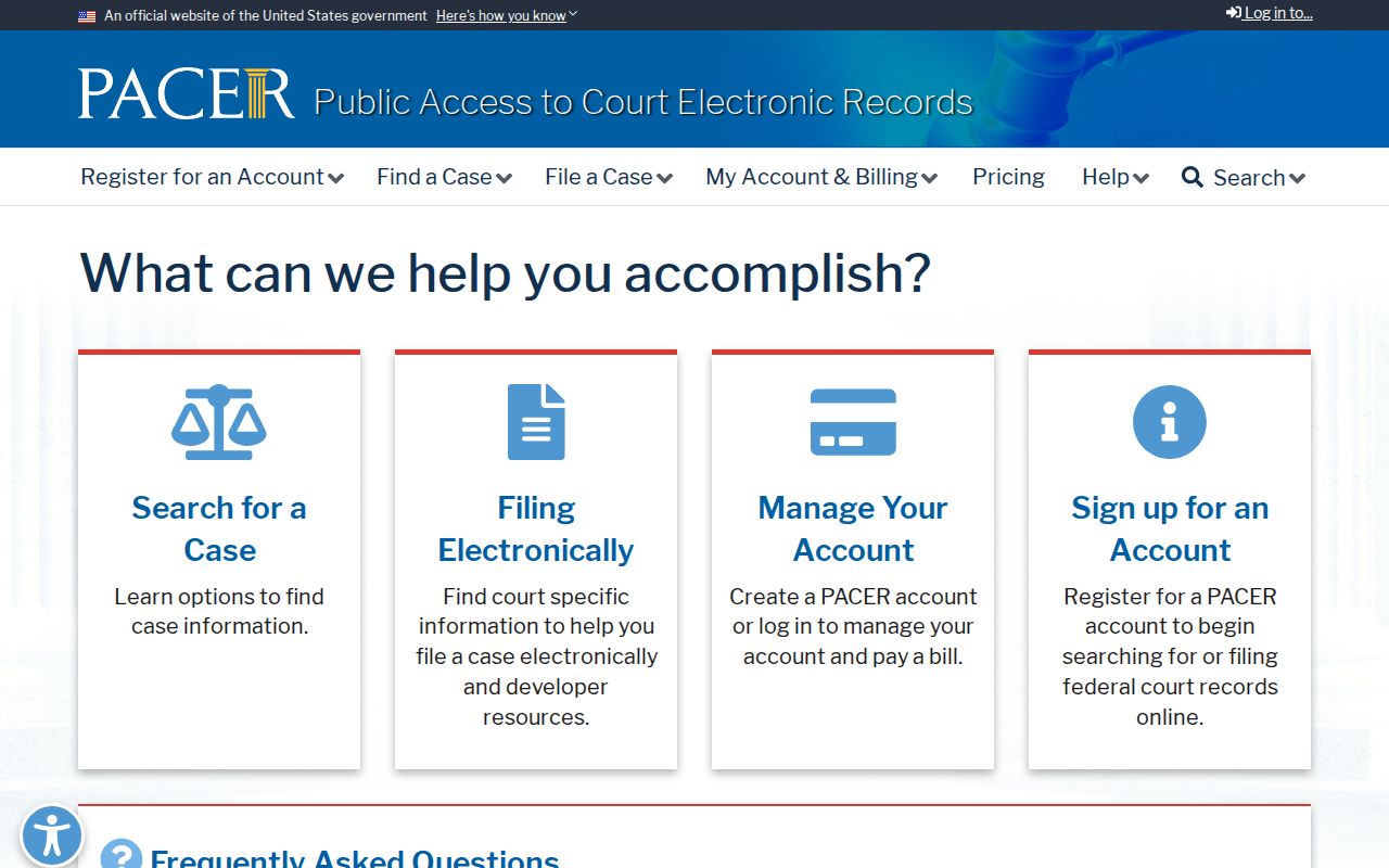 Fairfield County federal criminal case PACER access